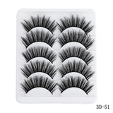 5 Pairs Multipack 5D Soft Mink Hair False Eyelashes